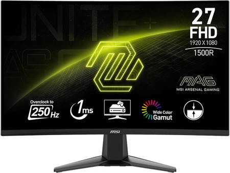MSI MAG 27C6X VA Curved Gaming Monitor 27" 1920x1080 FHD 250Hz 1ms