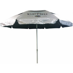 Maui & Sons 1910 Ομπρέλα Θαλάσσης Αλουμινίου με UV Προστασία Μαύρη 1.9m