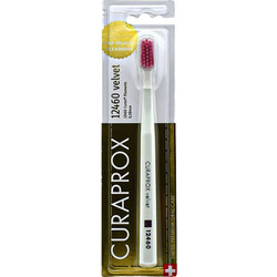 Curaprox 12460 Velvet Ultra Soft Oδοντόβουρτσα Λευκή Ροζ