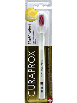 Curaprox 12460 Velvet Ultra Soft Oδοντόβουρτσα Λευκή Ροζ