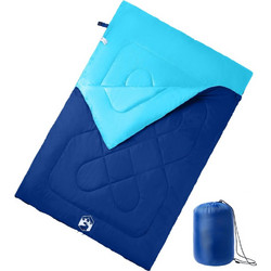 vidaXL Sleeping Bag Διπλό 3 Εποχών Μπλε 94451