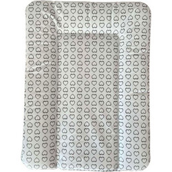 Lorelli Hearts Μαλακή Αλλαξιέρα Μωρού Πλαστική 70x50cm Λευκή Γκρι