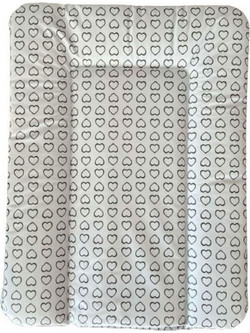 Lorelli Hearts Μαλακή Αλλαξιέρα Μωρού Πλαστική 70x50cm Λευκή Γκρι