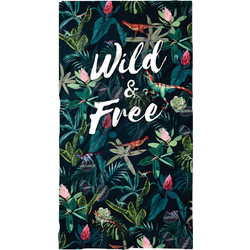 John Frank Wild Life Πετσέτα Θαλάσσης Πράσινη 80x150cm JFSS21TW03