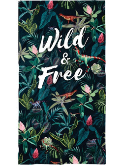 John Frank Wild Life Πετσέτα Θαλάσσης Πράσινη 80x150cm JFSS21TW03