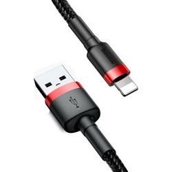 Baseus Cafule Braided USB-A to Lightning Cable 3m Black Red 6953156296312