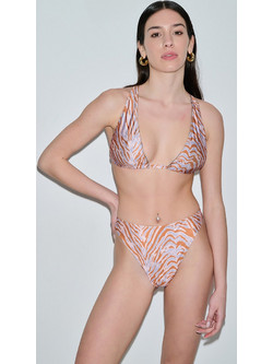 PCP Rhodes A Bikini Top Τριγωνάκι Animal Print Ροζ