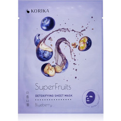 Korika Super Fruits Blueberry Detoxifying Sheet Mask 25gr