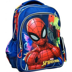 Gim Spiderman Silver Eyes Σχολική Τσάντα Πλάτης Δημοτικού Μπλε Κόκκινη 337-06031