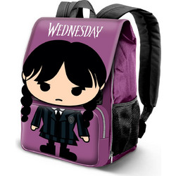 Karactermania Wednesday Chibi Σχολική Τσάντα Πλάτης Δημοτικού Μωβ KMN06350