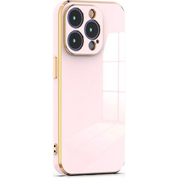Bodycell Gold Plated Silicon Back Cover Pink (iPhone 15 Pro Max)