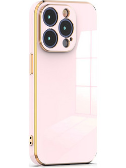 Bodycell Gold Plated Silicon Back Cover Pink (iPhone 15 Pro Max)