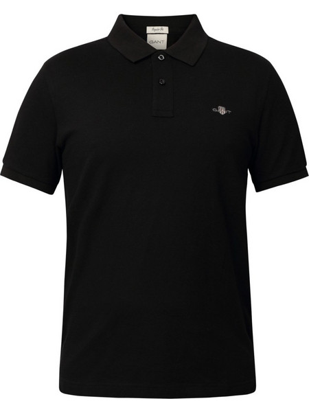 Gant Ανδρική Μπλούζα Polo Κοντομάνικη Μαύρη 3G2210-005