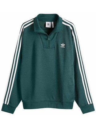 adidas Adicolor Funnel Neck Track Top Ανδρικό Αθλητικό Φούτερ με Κουκούλα Κυπαρισσί IZ2502