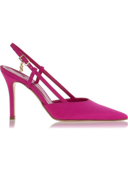 Sante Γόβες Suede Slingback με Τακούνι Στιλέτο Φούξια 23-213-43