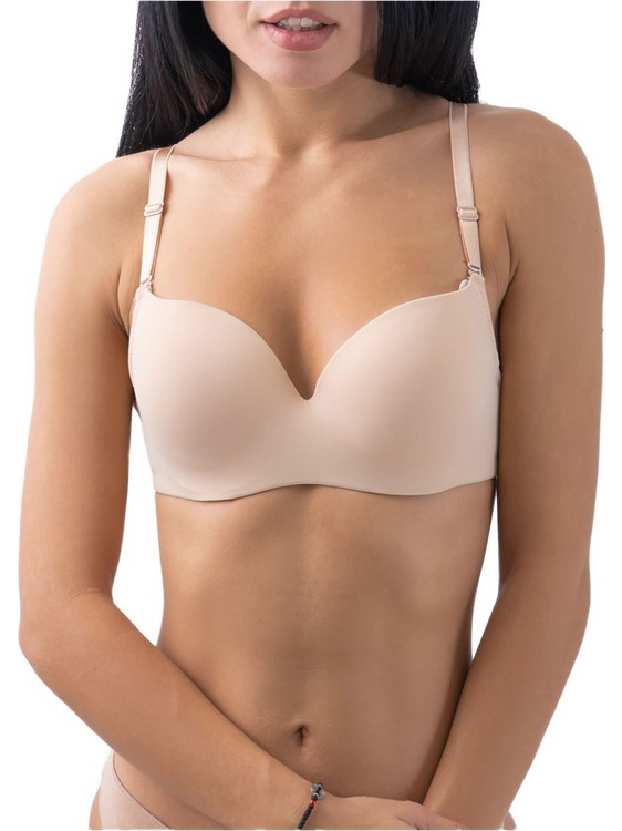 FMS Σουτιέν Balconette Push Up χωρίς Μπανέλα Μπεζ BU1109-019