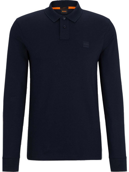 Hugo Boss Ανδρική Μπλούζα Polo Μακρυμάνικη Navy Μπλε 50507704-404
