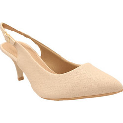 Piccadilly Ανατομικές Γόβες Slingback Δερμάτινες με Λεπτό Ψηλό Τακούνι Εκρού 745045-281