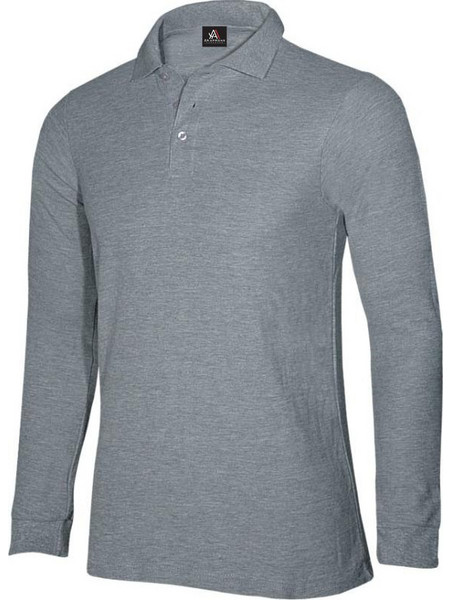 2Αaprons Ανδρική Μπλούζα Polo Μακρυμάνικη Γκρι AMPLS180G