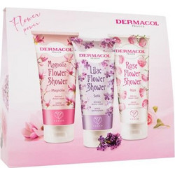 Dermacol Flower Power Magnolia Bath Cream 200ml + Lilac Bath Cream 200ml + Rose Bath Cream 200ml