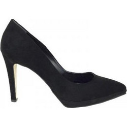 Stefania Γόβες Suede με Τακούνι Στιλέτο & Φιάπα Μαύρες 1750