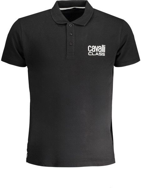 Cavalli Ανδρική Μπλούζα Polo Κοντομάνικη Μαύρη QXT64Z-KB002-05051