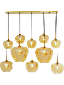 Kare Design Sphere Amber Κρεμαστό Φωτιστικό Οροφής Πολύφωτο Χρυσό 56699