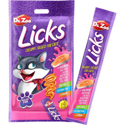 Dr. Zoo Licks Creamy Treat with Salmon 4x15gr