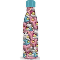 iDrink 3D Unicorn Παιδικό Παγούρι Θερμός Ανοξείδωτο BPA Free Ροζ 500ml