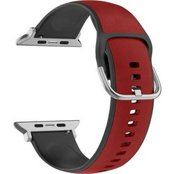 Beline Λουράκι Σιλικόνης Red / Black (Apple Watch 42 / 44 / 45 / 49mm)