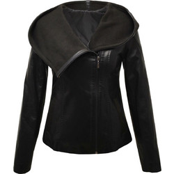 Leather 100 Γυναικείο Μπουφάν Χειμωνιάτικο Δερμάτινο Μακρύ Μαύρο 05-W-GIANCARAN