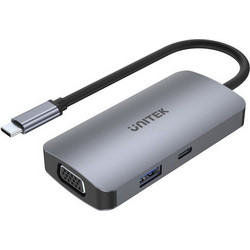 Unitek P5 Trio USB-C Docking Station με HDMI 4K PD και Σύνδεση 3 Oθονών