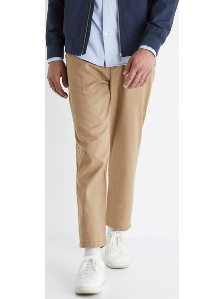Celio Ανδρικό Παντελόνι Chino Κανονική Εφαρμογή Μπεζ BOLINCO