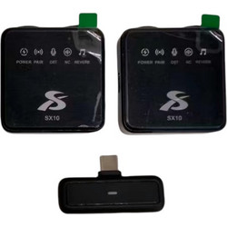 SX10 Mini Σετ 2 Πυκνωτικά Μικρόφωνα Πέτου USB-C