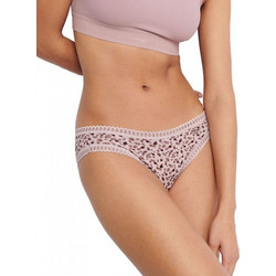 Sloggi Go Crush Mini Βαμβακερά Γυναικεία Slip με Δαντέλα Ροζ 3Pack 10219682-V001