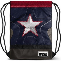 Karactermania Captain America Παιδική Τσάντα Πλάτης Γυμναστηρίου Navy Μπλε 75402