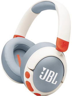 JBL Junior 470NC Ασύρματα Bluetooth Παιδικά Ακουστικά Over Ear με Noise Cancelling Λευκά Γκρι