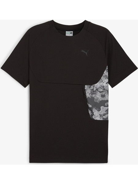 Puma Tech Ανδρικό Αθλητικό T-Shirt Μαύρο 628047-01