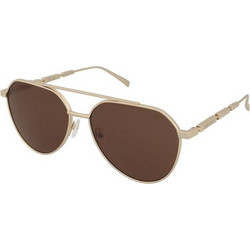 Alexander McQueen AM0478S 002 Ανδρικά Γυαλιά Ηλίου Aviator Μεταλλικά Χρυσά με Μαύρο Φακό