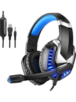 J30 Gaming Headset On Ear Black Blue