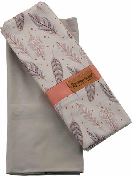 Bebe Stars Boho Σετ Βρεφικά Σεντόνια Λίκνου Βαμβακερά 80x110 Beige