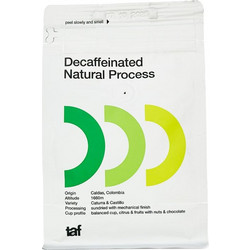 Taf Natural Process Decaffeinated Decafeine Καφές Espresso σε Κόκκους 250gr