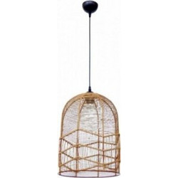 Heronia Lighting Cage/30 Κρεμαστό Φωτιστικό Οροφής με Σχοινί Μονόφωτο E27 31-1382