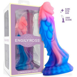 Engily Ross Luminiscent Dragon Ρεαλιστικό Dildo με Βεντούζα 18cm Μπλε Ροζ