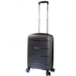 Dielle 170-55 Βαλίτσα Καμπίνας 55x38x20cm με 4 Ρόδες Γκρι