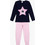 Pretty Baby Παιδική Πιτζάμα Βαμβακερή Χειμωνιάτικη Navy Μπλε Ροζ 64886
