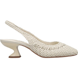 Katy Perry The Laterr Γόβες Slingback Δερμάτινες με Χοντρό Χαμηλό Τακούνι Εκρού KP2976-CHK