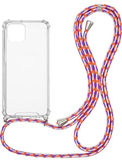Sonique Strap Back Cover Transparent / Rainbow Coral (iPhone 12 Pro Max)