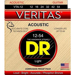 DR Strings Veritas Σετ 6 Χορδές Ακουστικής Κιθάρας Phosphor Bronze 12-54" Light Tension