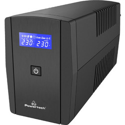 Powertech UPS Line Interactive με 1100VA 2x Schuko 660W